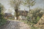 Peder Monsted A country lane France oil painting artist